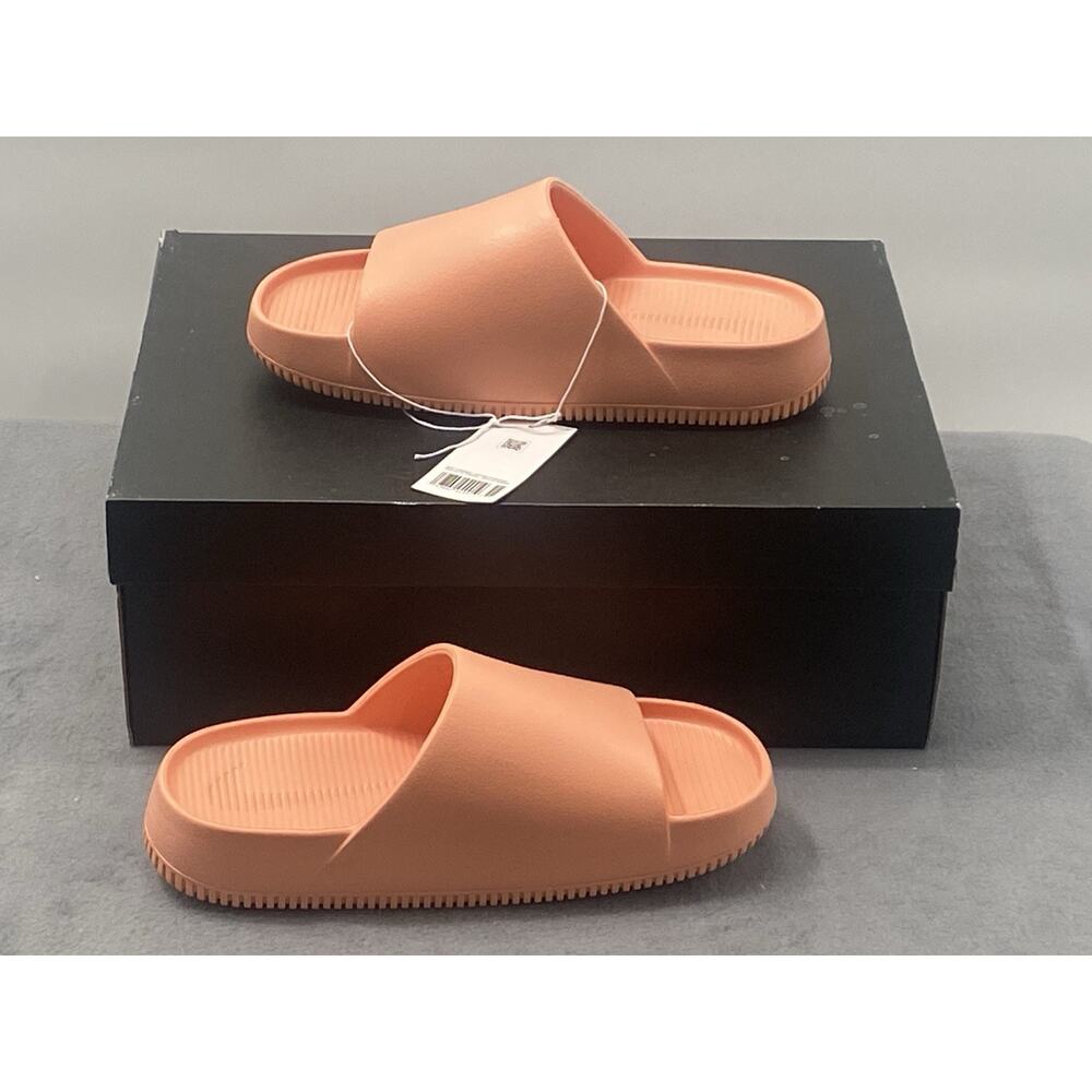 Nike Women’s Calm‎ Slides Size 9 Apricot Casual Beach Comfort - Picture 3 of 5